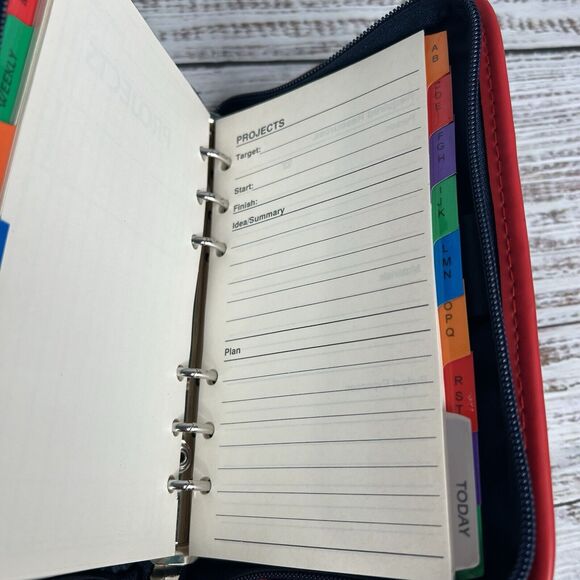 Vintage Mickey Mouse Zip Around Planner Disney Personal Size 90s Y2K - Picture 12 of 16